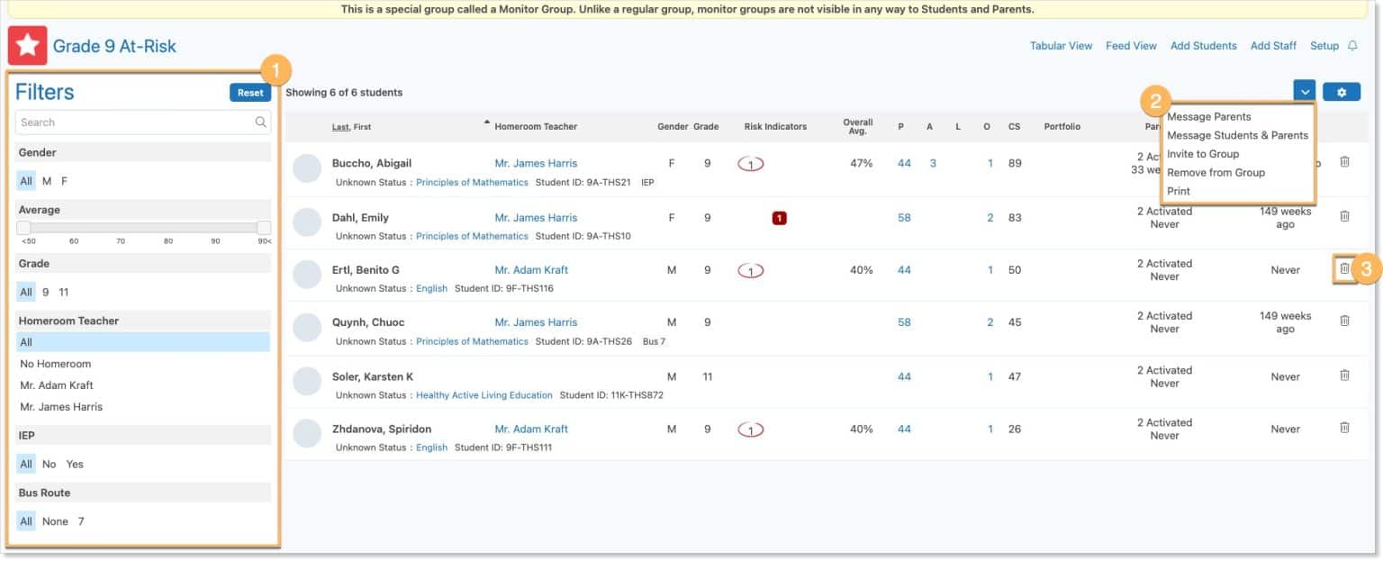 Monitor Groups Edsby