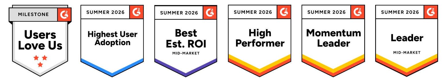 Edsby G2 reviews badges, Summer 2026